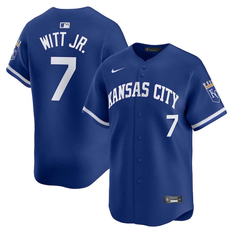 Men Kansas City Royals #7 Bobby Witt Jr. Nike Royal Alternate Limited Player MLB Jersey->kansas city royals->MLB Jersey